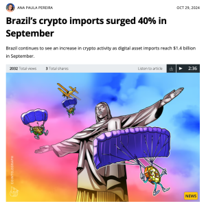 Polkadot Brazil mention in CoinTelegraph in